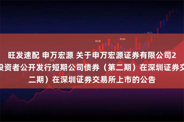 旺发速配 申万宏源 关于申万宏源证券有限公司2025年面向专业投资者公开发行短期公司债券（第二期）在深圳证券交易所上市的公告